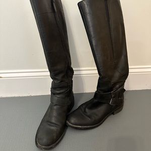 Enzo Anglioni black leather boots size 6.5